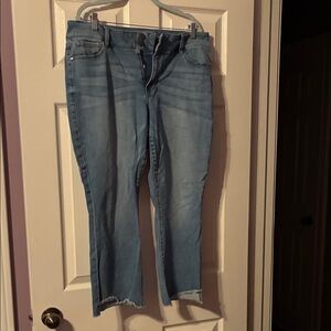 CAbi Women's Hi Low Cropped Jeans